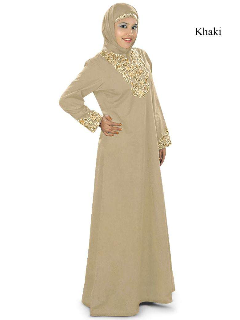 Stylish Hibbah Black Cotton Abaya for Women - Modest Islamic Dress - Perfect for Prayer, Mosque & Everyday Wear