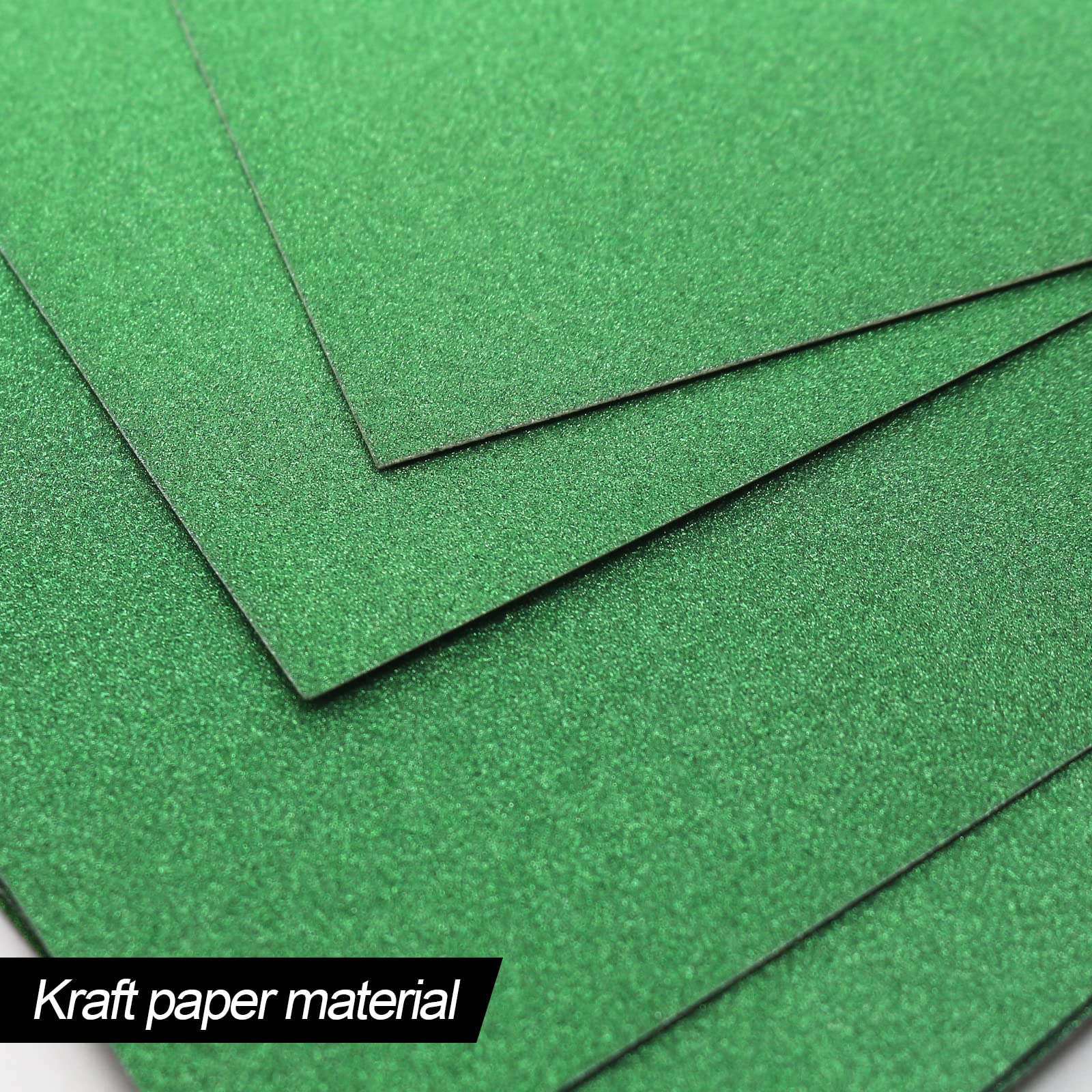 Glitter Cardstock Paper A4 Size - 20 Sheets Shimmer Sparkly Craft Paper for DIY, Scrapbooking, Party Decorations - Perfect for Birthday, Graduation & Holiday Decor (Green)