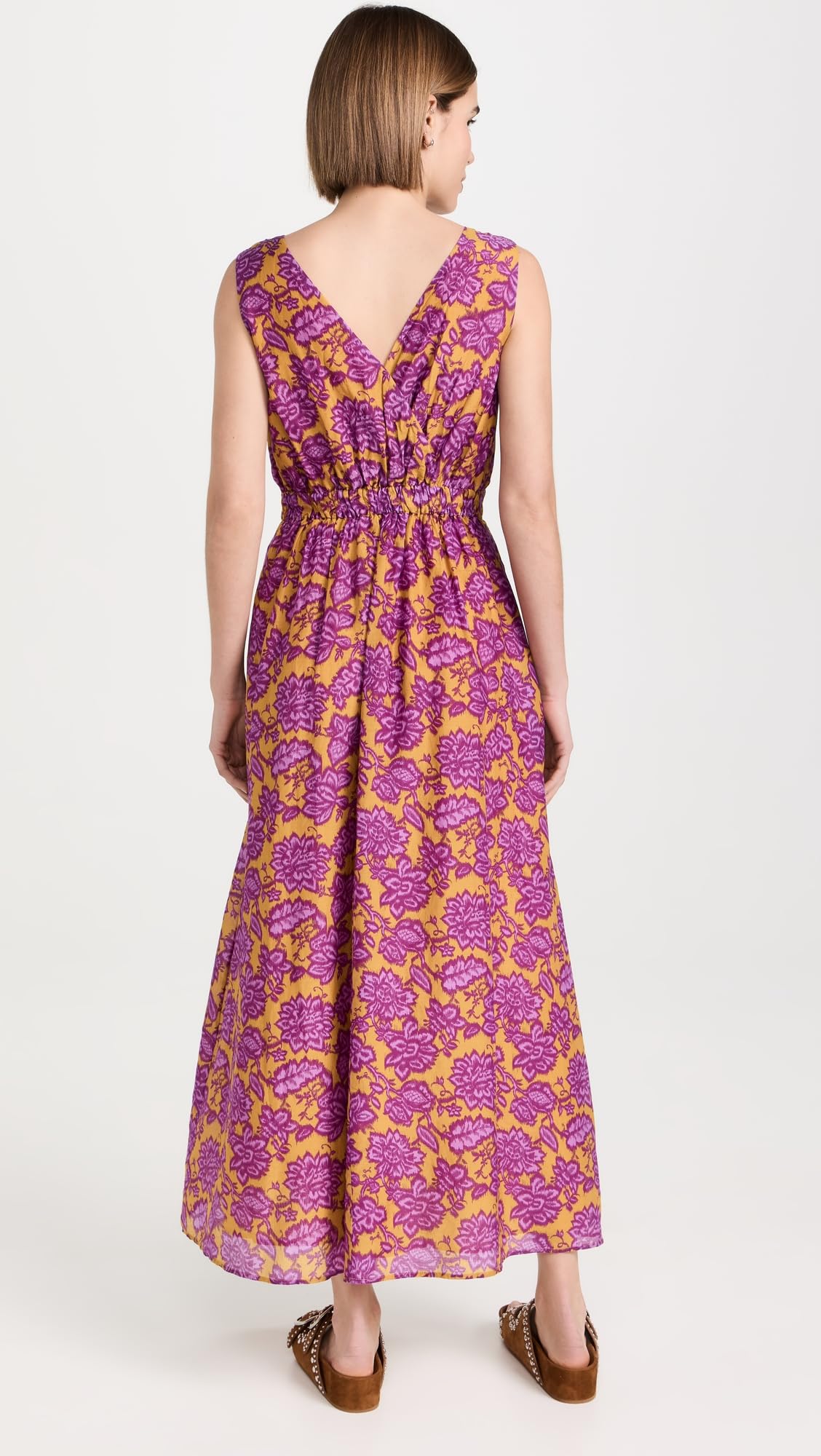 XIRENA Women's Rayven Dress - Flowy Summer Maxi Dress with Floral Print, V-Neck & Side Slits | Perfect for Beach Vacations, Date Nights & Casual Outings