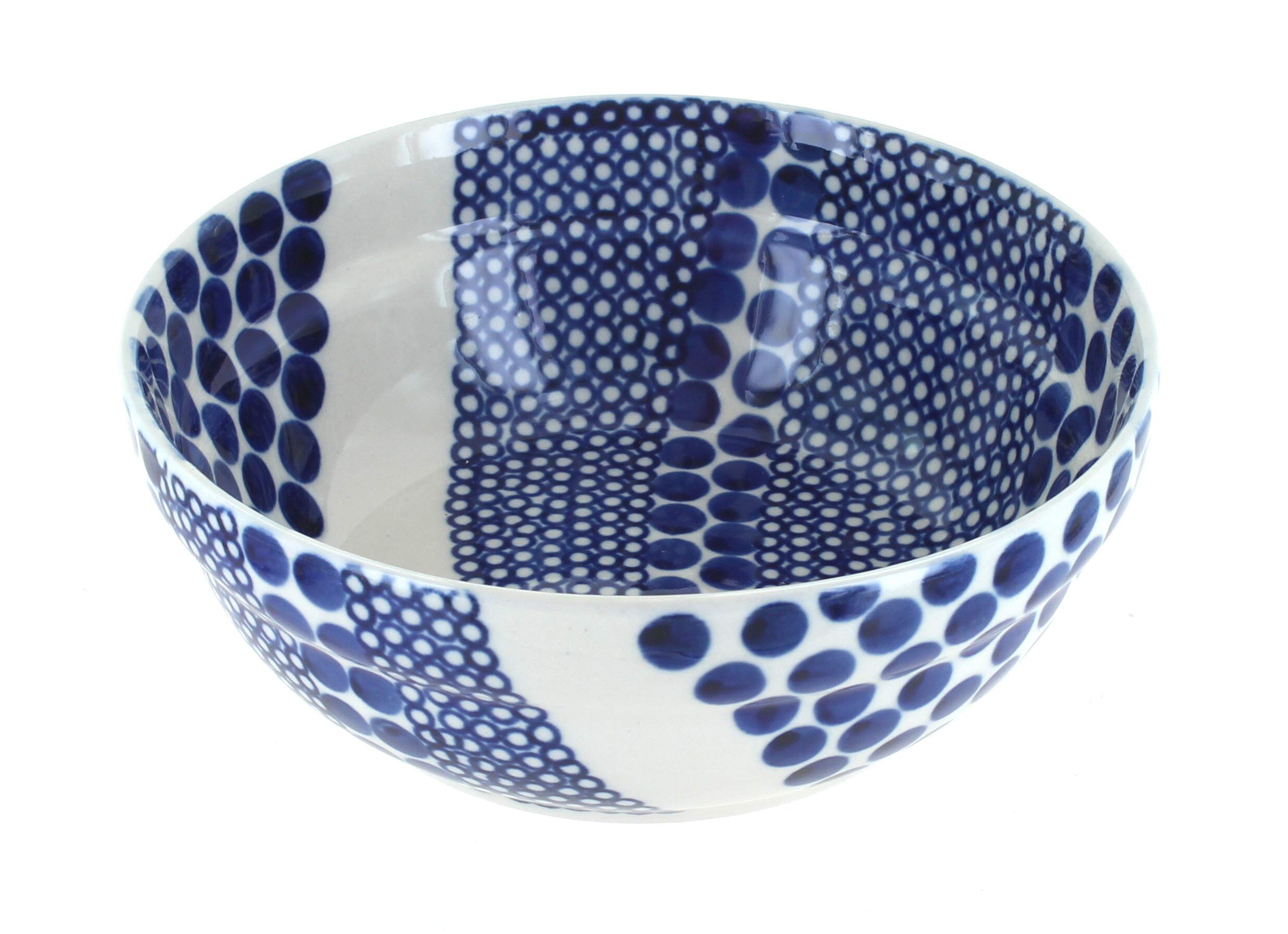 Handmade Blue Rose Polish Pottery Bowl - Ceramic Soup & Cereal Dish - Elegant Dining & Kitchen Decor for Home, Restaurants, Gifts