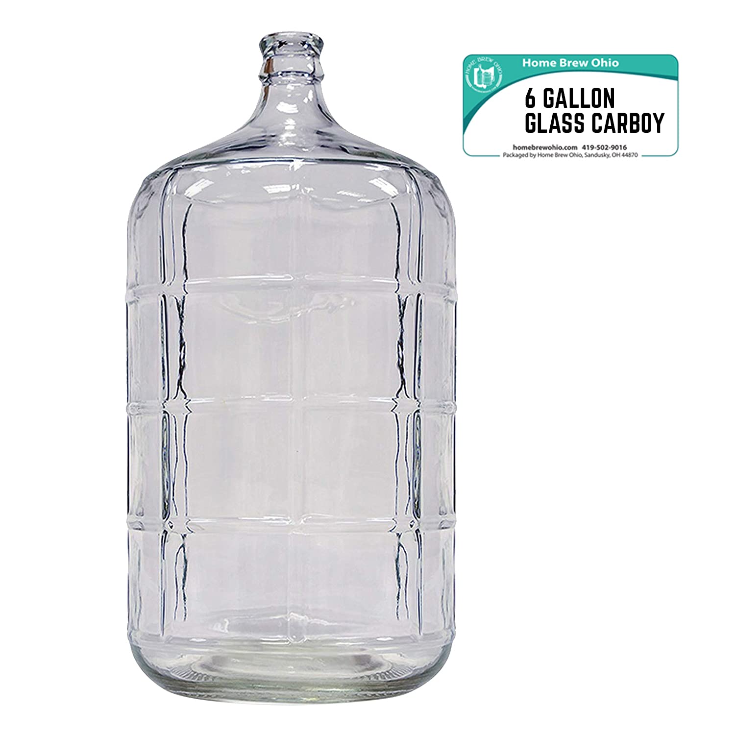Home Brew Ohio 6 Gallon Glass Carboy - Perfect for Fermenting Beer, Wine & Kombucha | Home Brewing Equipment for Beginners & Experts