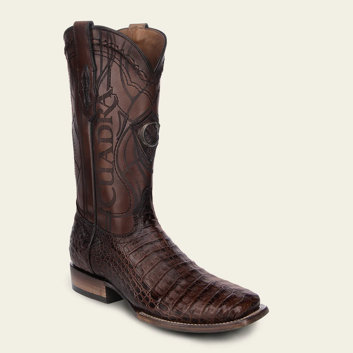 Premium Men's Cuadra Honey Cowboy Rodeo Boots - Genuine Caiman Leather Western Boots for Country Dancing, Rodeo & Outdoor Adventures