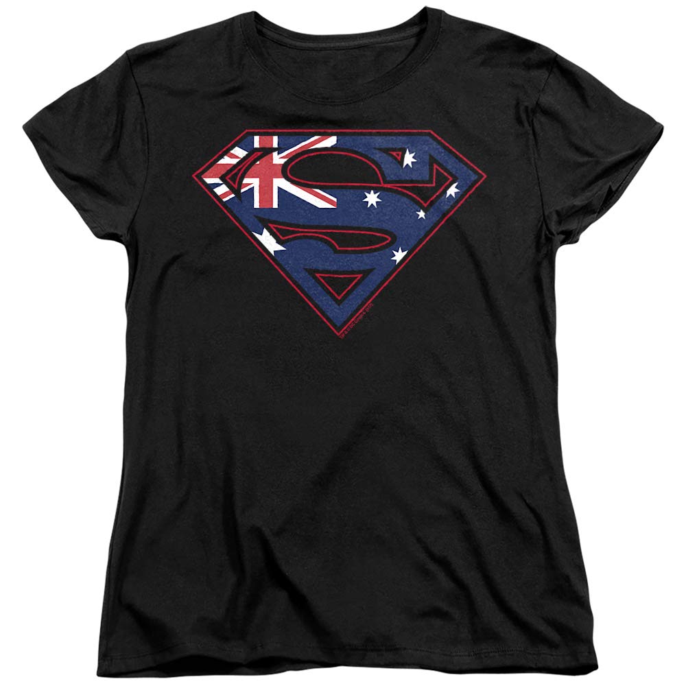 Superman Australian Shield Women's T-Shirt | Graphic Tee for Fans | Casual Wear & Cosplay Outfit