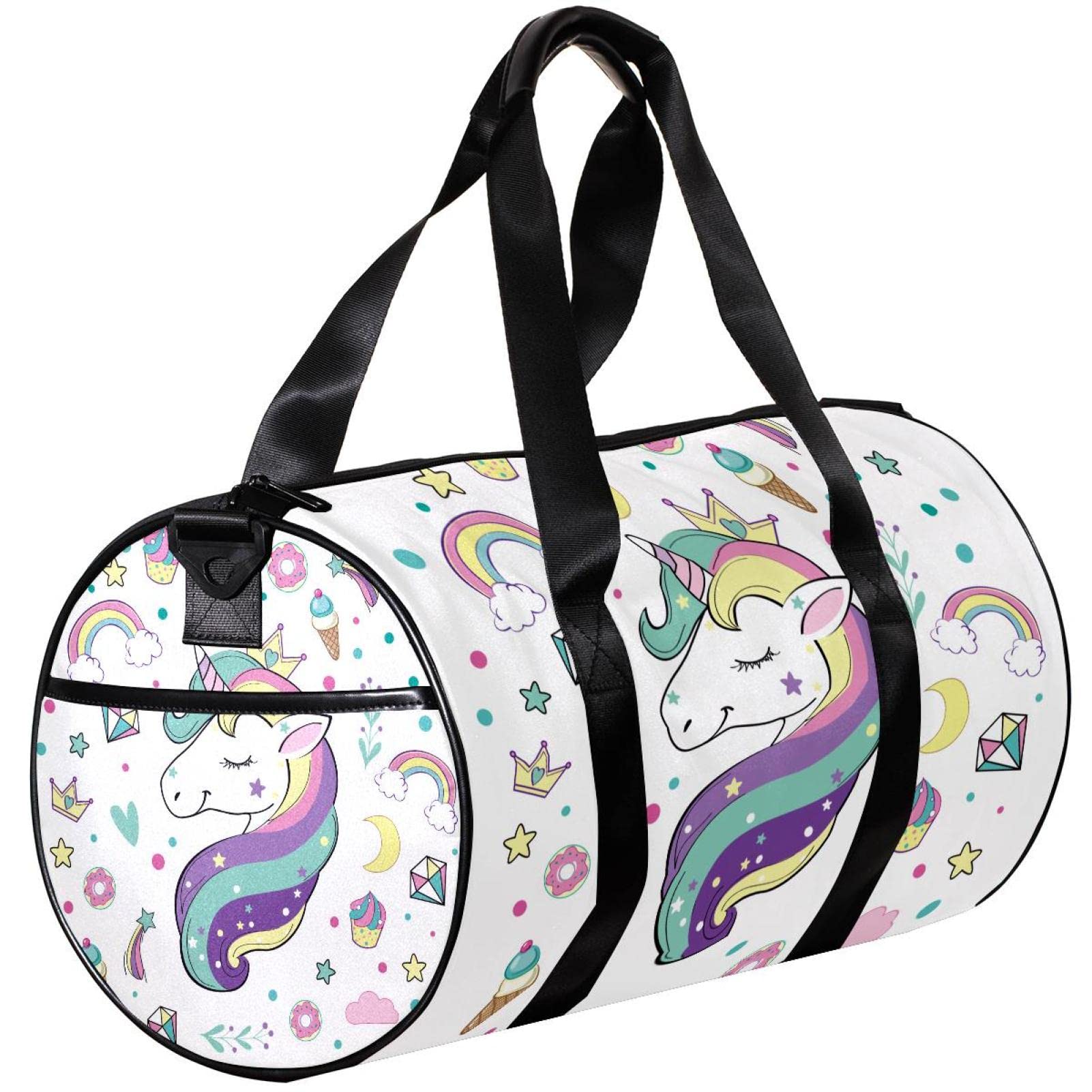 **Men's Gym Duffle Bag - Large Sports Travel Bag with Wet Pocket, Colorful Unicorn Design - Perfect for Workouts, Travel & Sports Gear Storage**