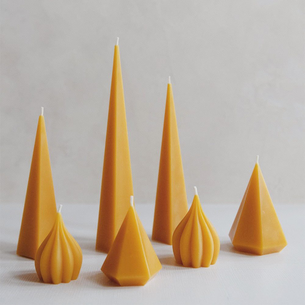 Premium Beeswax Peak Candles Set - Natural, Eco-Friendly & Long-Lasting Scented Candles for Home, Meditation & Romantic Ambiance
