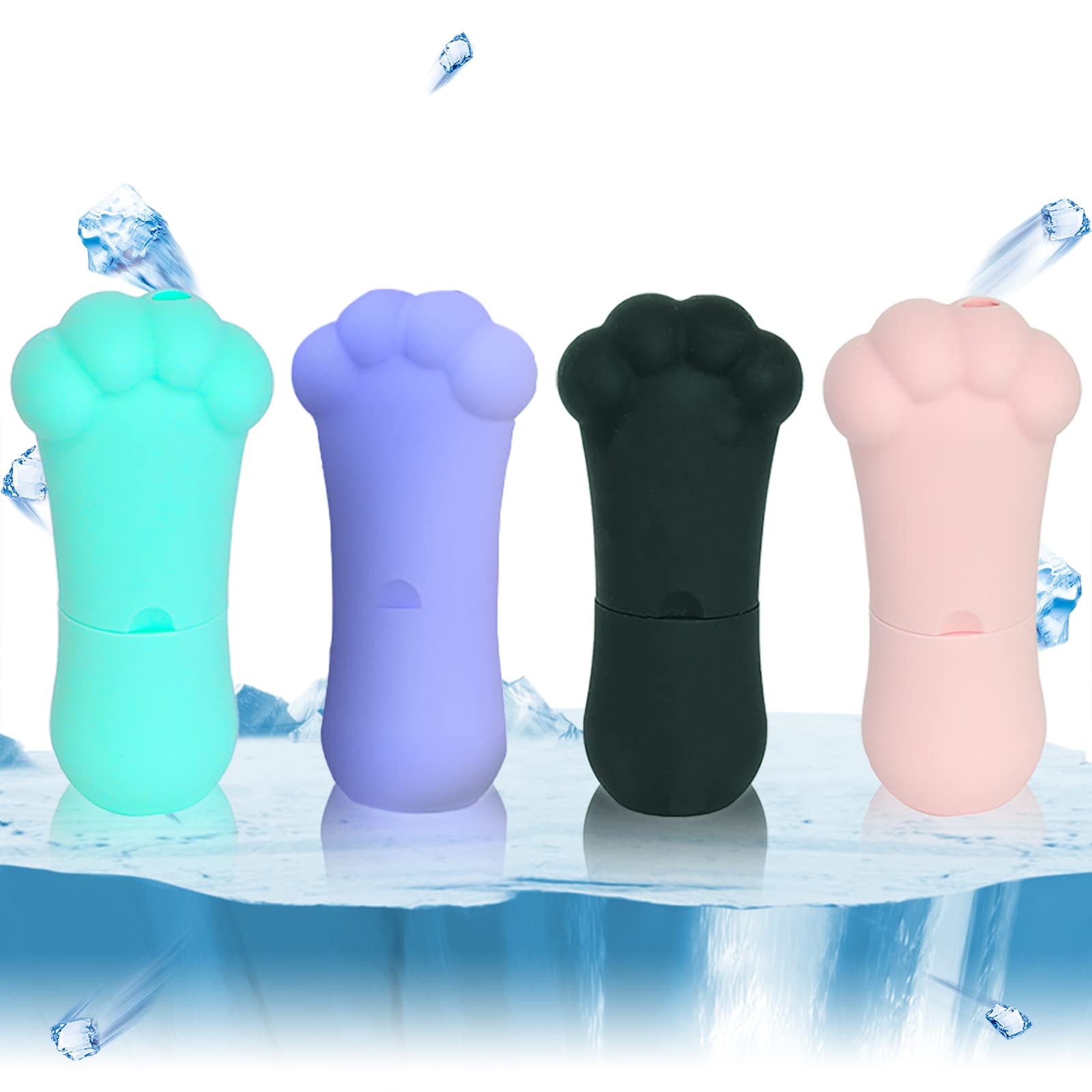 Holzsammlung Ice Face Roller Set - 4 Pack Reusable Silicone Facial Ice Cube Molds for Skincare | Reduces Puffiness, Brightens Skin & Minimizes Pores | Perfect for Morning Routine, Spa Days & Post-Workout Recovery