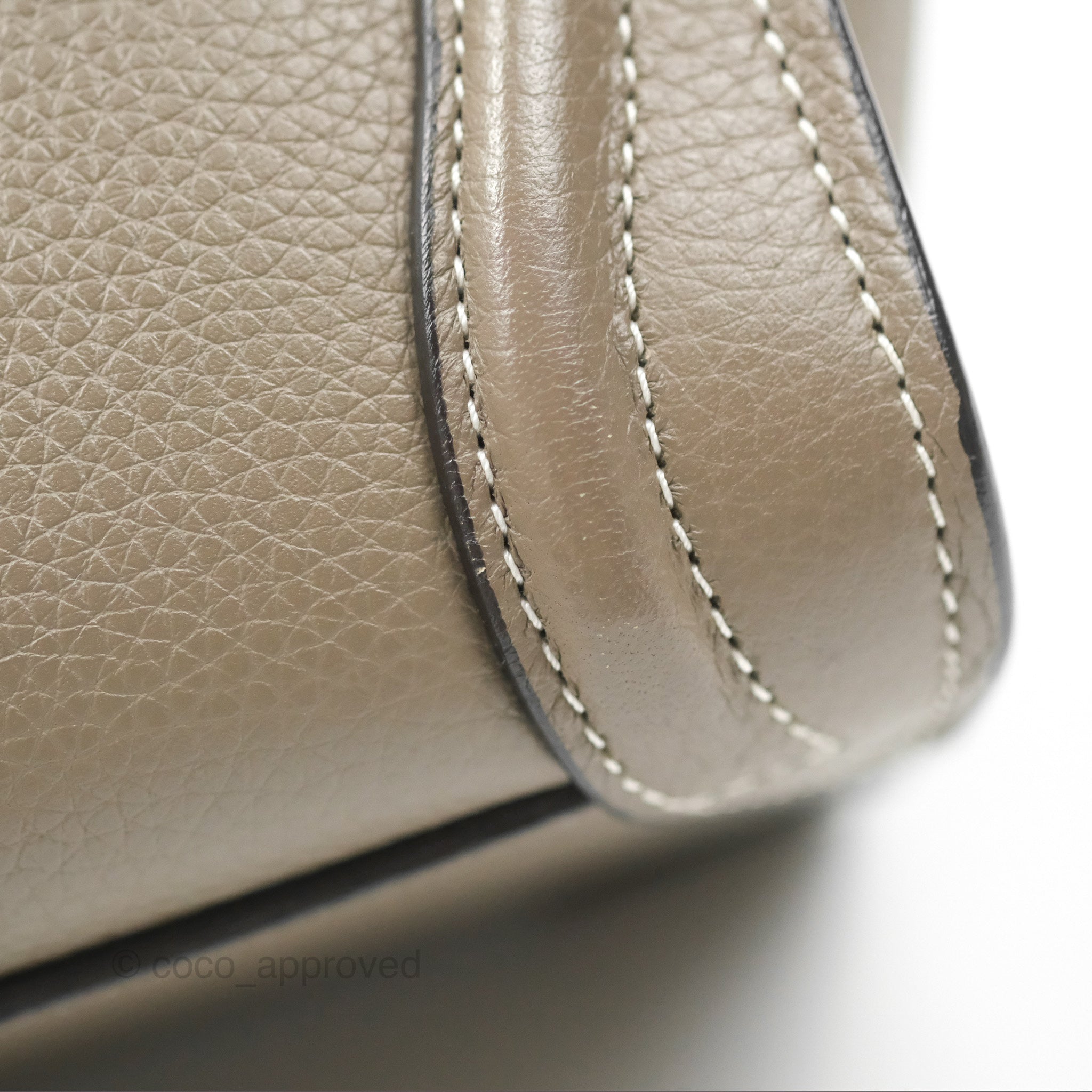 Celine Nano Luggage Bag in Souris Drummed Calfskin Leather - Stylish Crossbody Purse for Women, Perfect for Work, Travel & Everyday Use