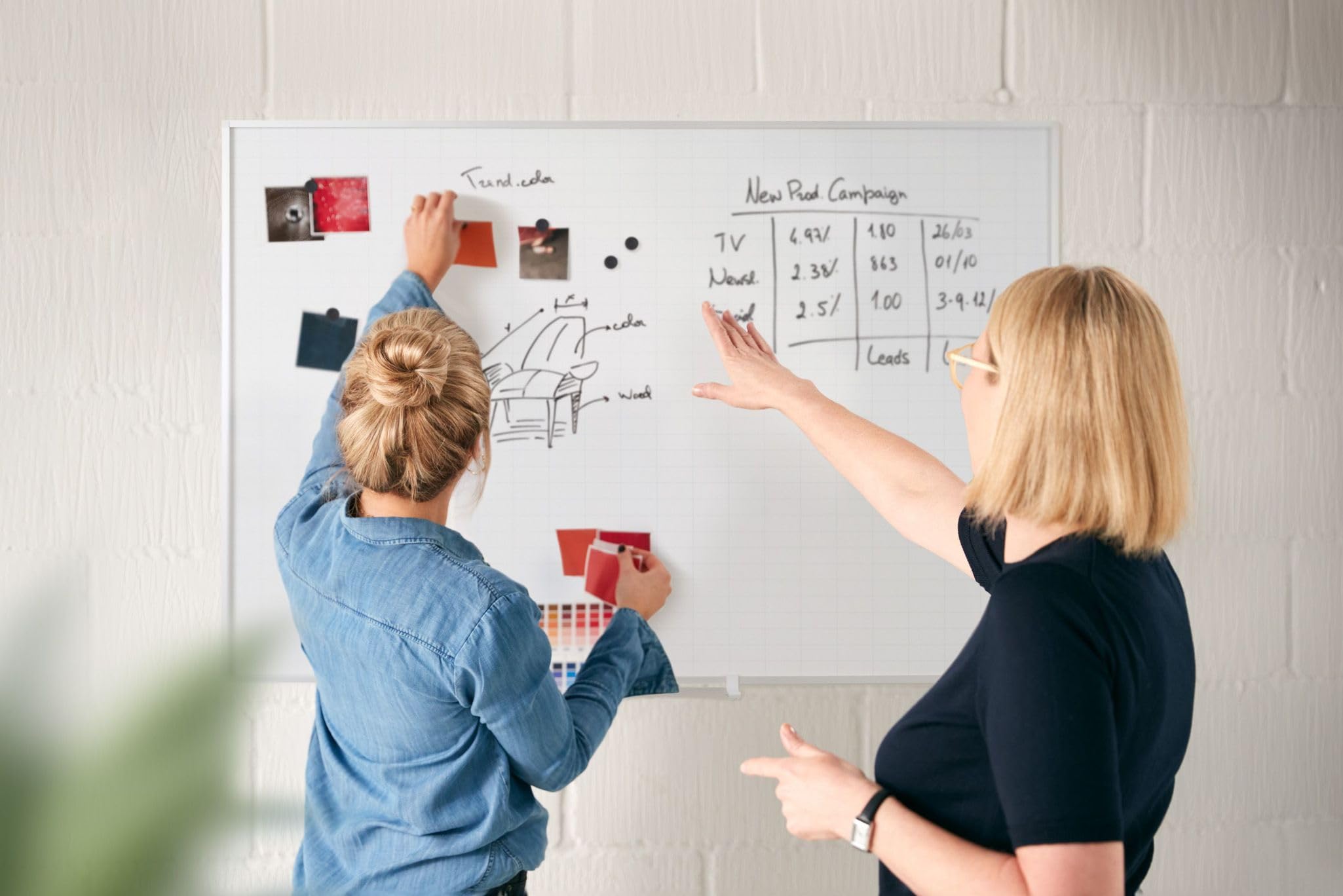 MasterVision Magnetic Dry Erase White Board 36