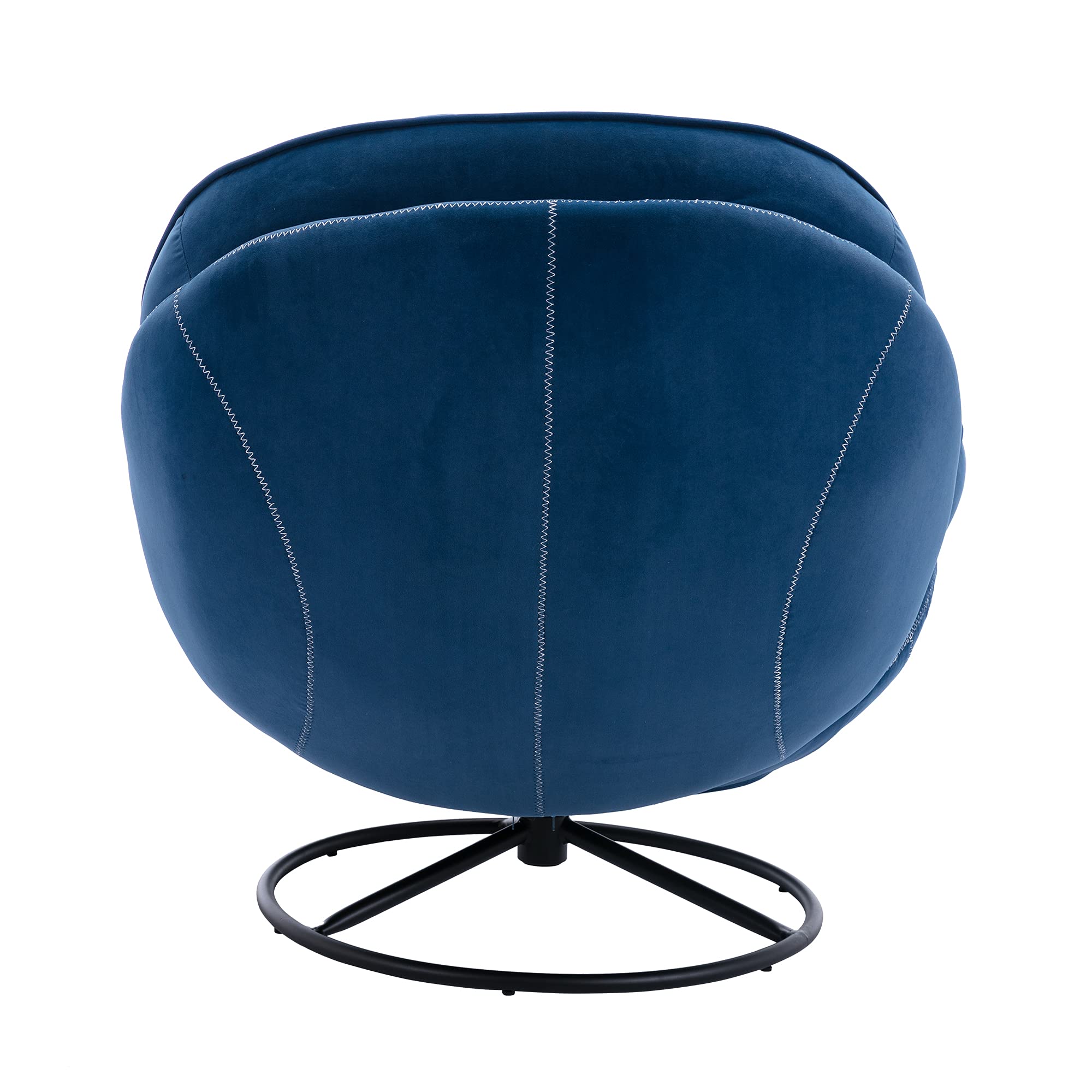 360° Swivel Accent Chair with Ottoman Set - Blue Modern Lounge Chair for Bedroom, Living Room & Office - 33.5