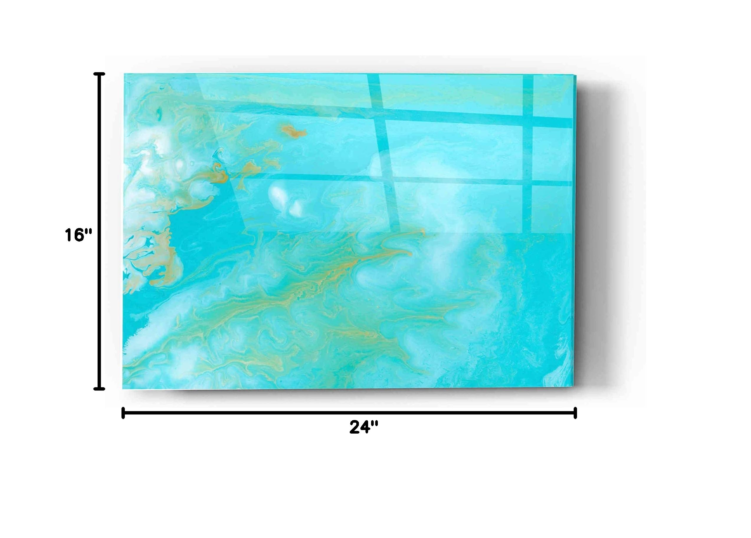 Epic Art 'Paradise' Acrylic Glass Wall Decor - 16x24 Inch Modern Abstract Painting for Living Room, Bedroom & Office - Shatterproof & Vibrant Home Decor
