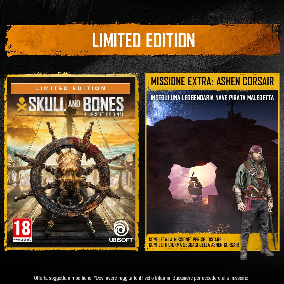 Skull & Bones Limited Edition PS5 Game - Action-Adventure Pirate Video Game for PlayStation 5 | Perfect for Multiplayer Gaming & Open-World Exploration