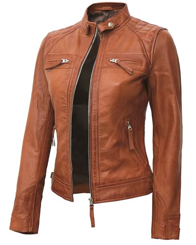Diamond 1 Leather Jacket - Brown Without Wax