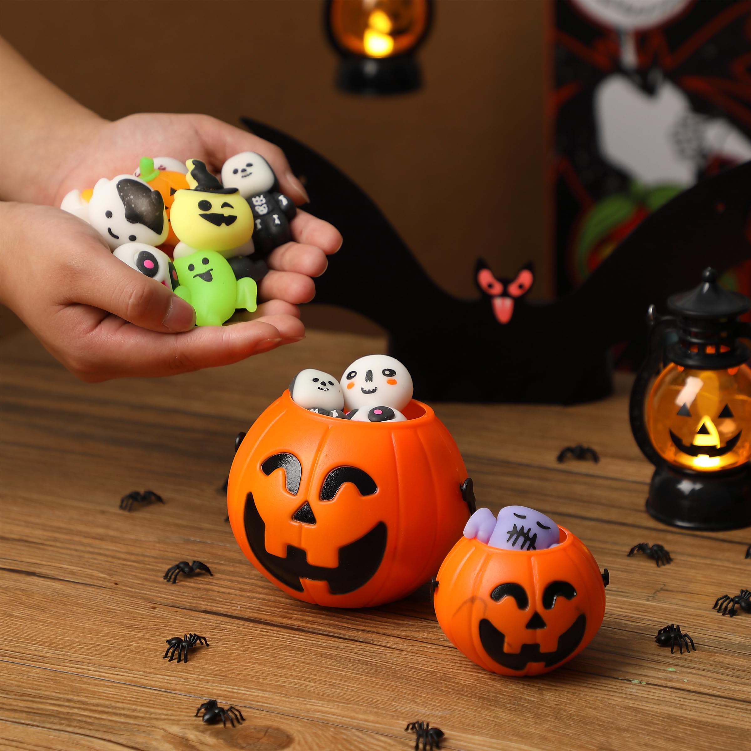 Mr. Pen Halloween Squishy Toys - 48 Pack Bulk Mini Squishies for Kids, Party Favors, Easter Egg Fillers | Stress Relief Sensory Toys for Classroom, Birthday Parties & Halloween Goodie Bags