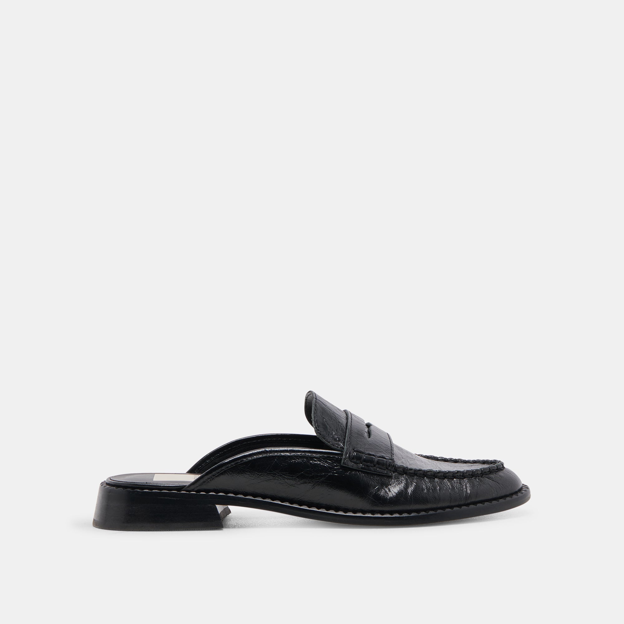 Havan Loafers for Women - Midnight Crinkle Patent Leather Slip-On Shoes - Comfortable & Stylish for Work, Office, and Casual Wear