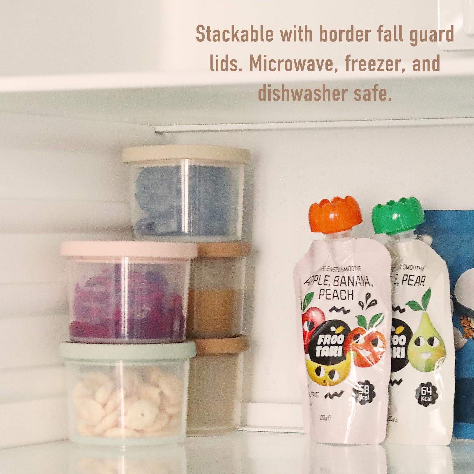 Silicone Baby Food Containers 8PK - Freezer Safe & Reusable for Infants & Toddlers - Perfect for Meal Prep & Travel