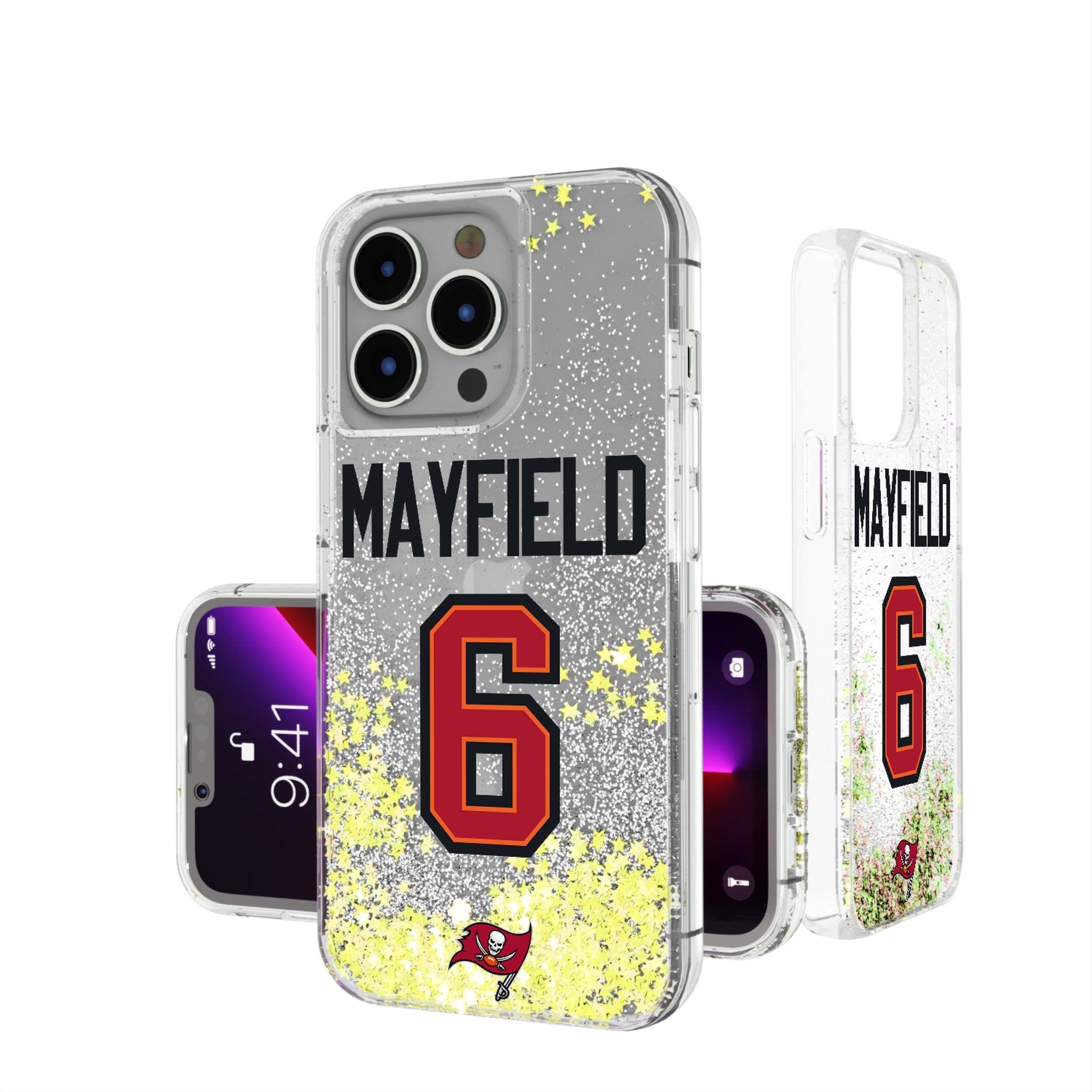 Baker Mayfield Tampa Bay Buccaneers Glitter Phone Case for iPhone & Samsung - Football Fan Accessory for Game Day & Team Spirit