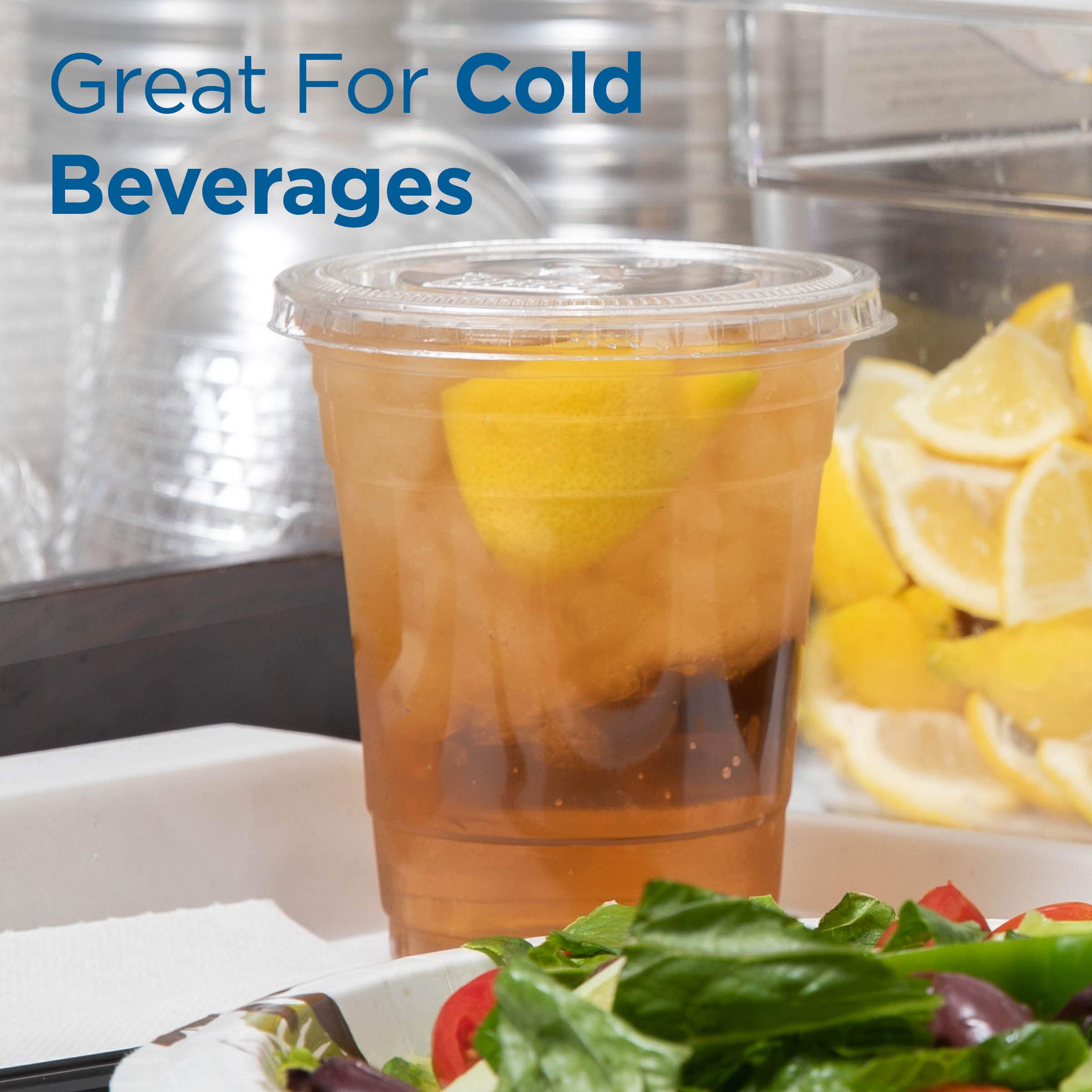 Dixie 12 oz. Clear Plastic Cold Cups - PETE Material by GP PRO (500 Count, 20 Sleeves) | Perfect for Parties, Picnics & Beverage Service | BPA-Free Disposable Drinkware