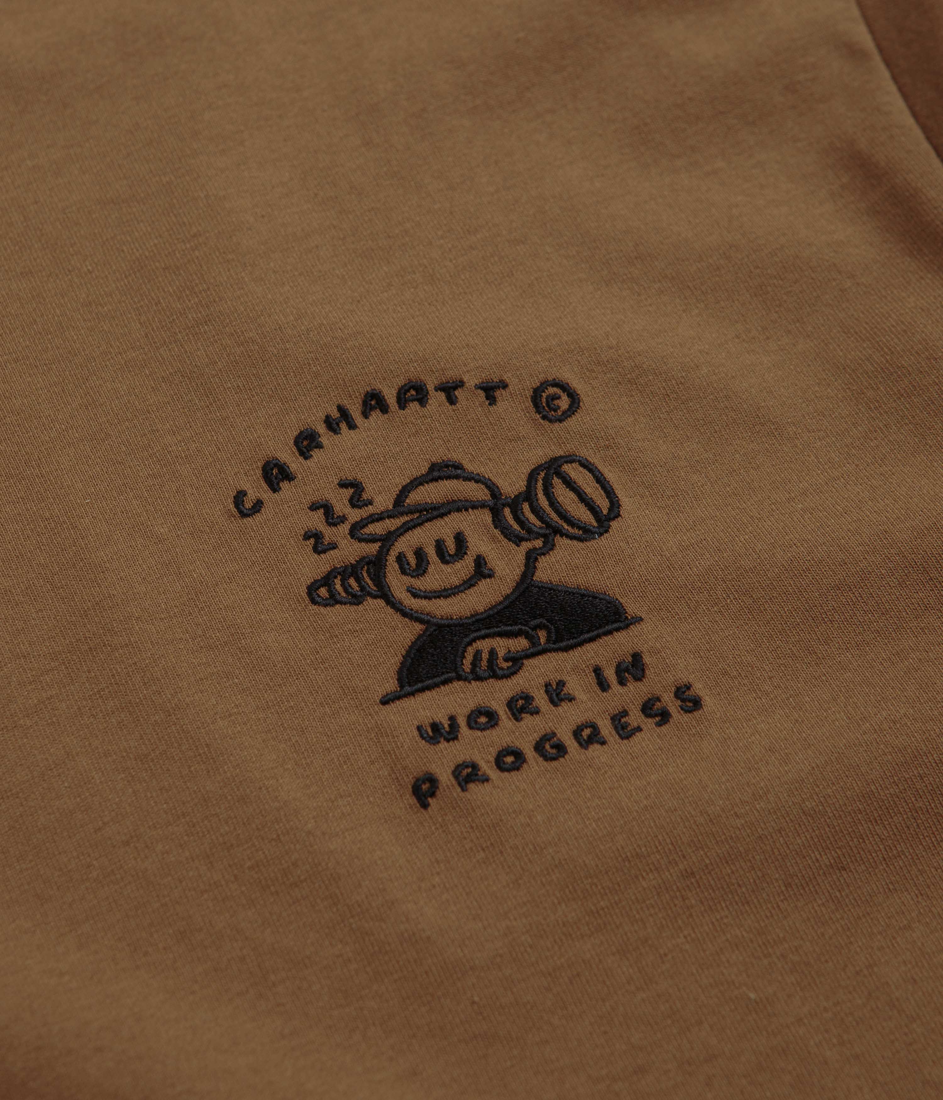 Carhartt Icons Short Sleeve T-Shirt for Men - Hamilton Brown & Black Cotton Tee - Workwear, Casual Wear & Outdoor Activities