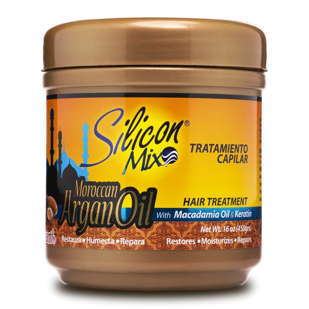Silicon Mix Argan Oil Deep Conditioning Treatment - 16 oz for Damaged, Dry & Frizzy Hair | Salon-Quality Hair Repair at Home | Perfect for Curly, Coily & Chemically Treated Hair Types