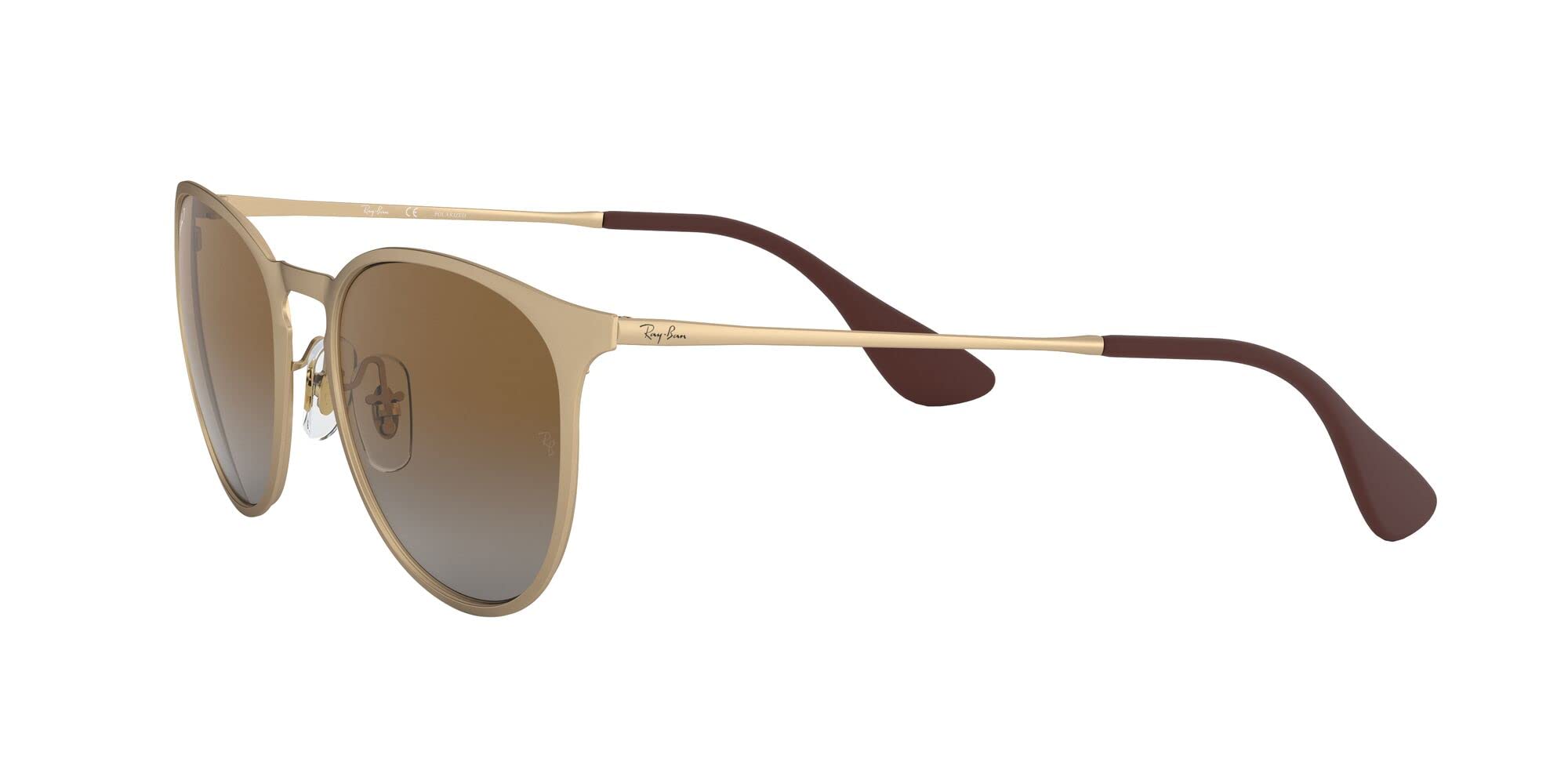 Ray-Ban RB3539 Erika Metal Round Polarized Sunglasses for Women - Classic Retro Style UV Protection Shades for Driving, Beach & Outdoor Activities