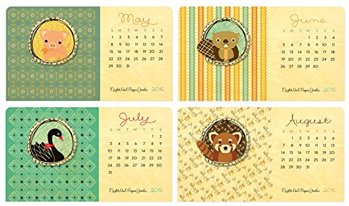 2016 Real Wood Critter Desk Calendar - Handcrafted Wooden Animal Theme Planner for Office & Home Decor | Perfect Gift for Nature Lovers & Stationery Enthusiasts | Use as Desk Organizer, Wall Art, or Daily Planner