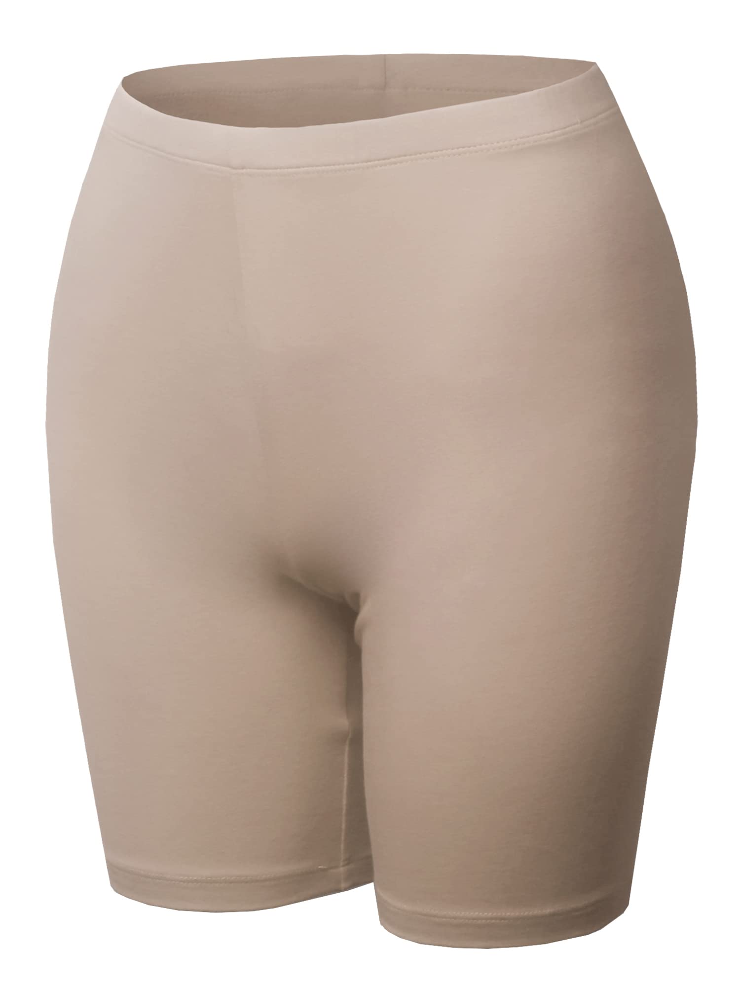 Emma Women's Essential Active Daily Cotton Mid Rise Biker Shorts - Comfortable Workout & Lounge Shorts for Yoga, Running, Gym, and Casual Wear