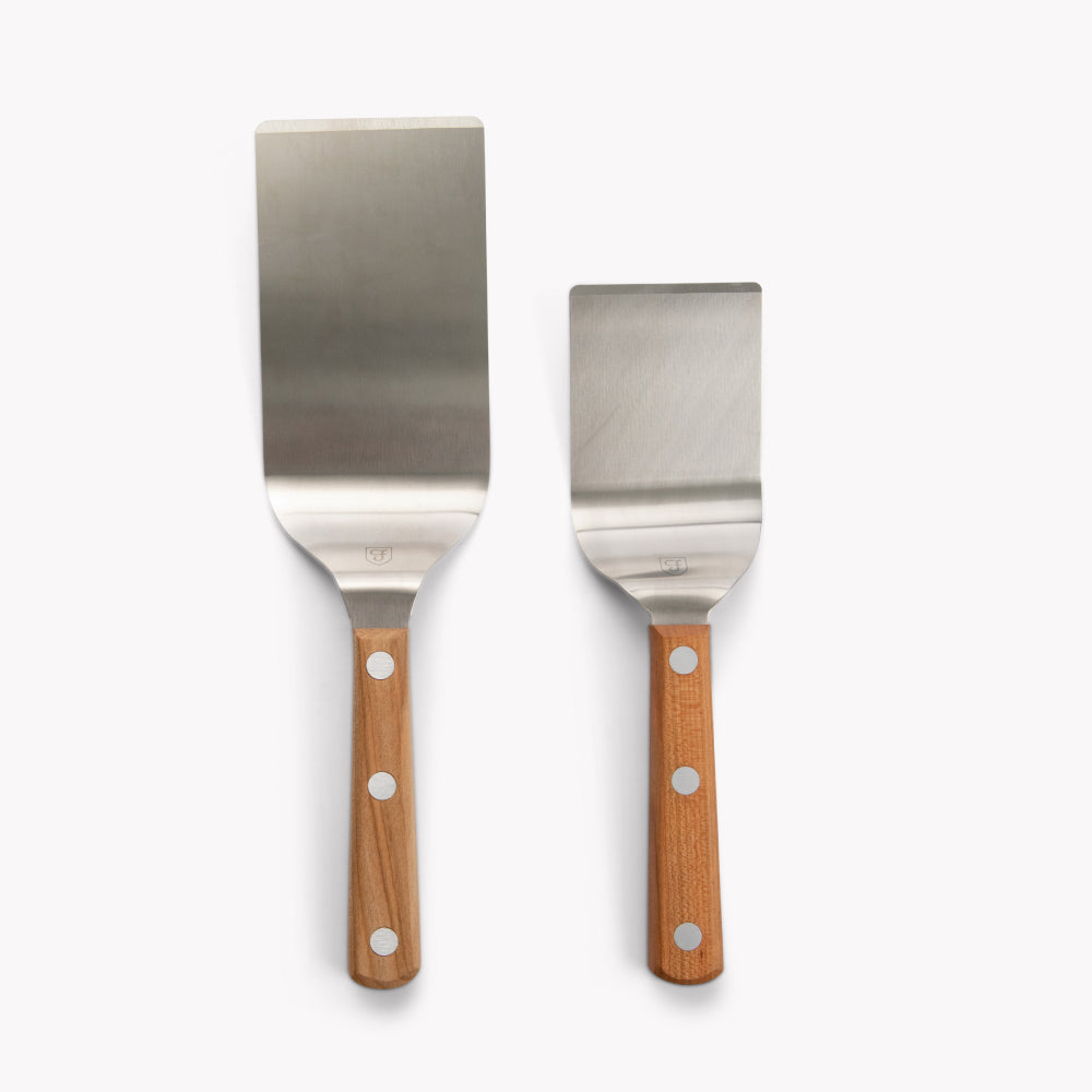 **Stainless Steel Griddle Turner Duo Set - Heavy Duty Spatula for Grilling, Flipping & Serving - Perfect for BBQ, Pancakes, Burgers & More**