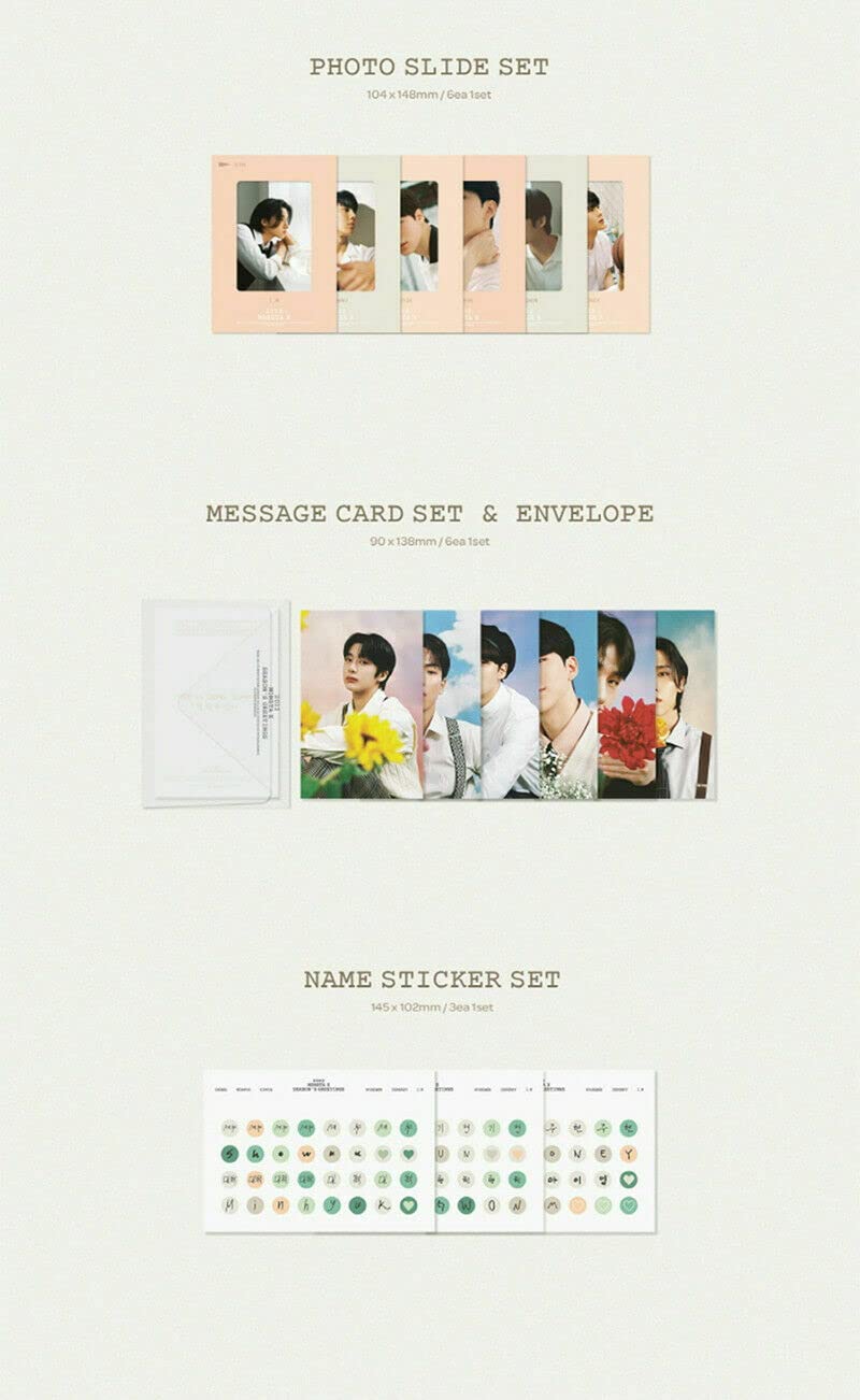 MONSTA X 2022 Season's Greetings Desk Calendar Set - Includes DVD, Diary, Photo Cards, Tickets, Slides & More - Perfect for K-Pop Fans Collectibles & Gift Giving