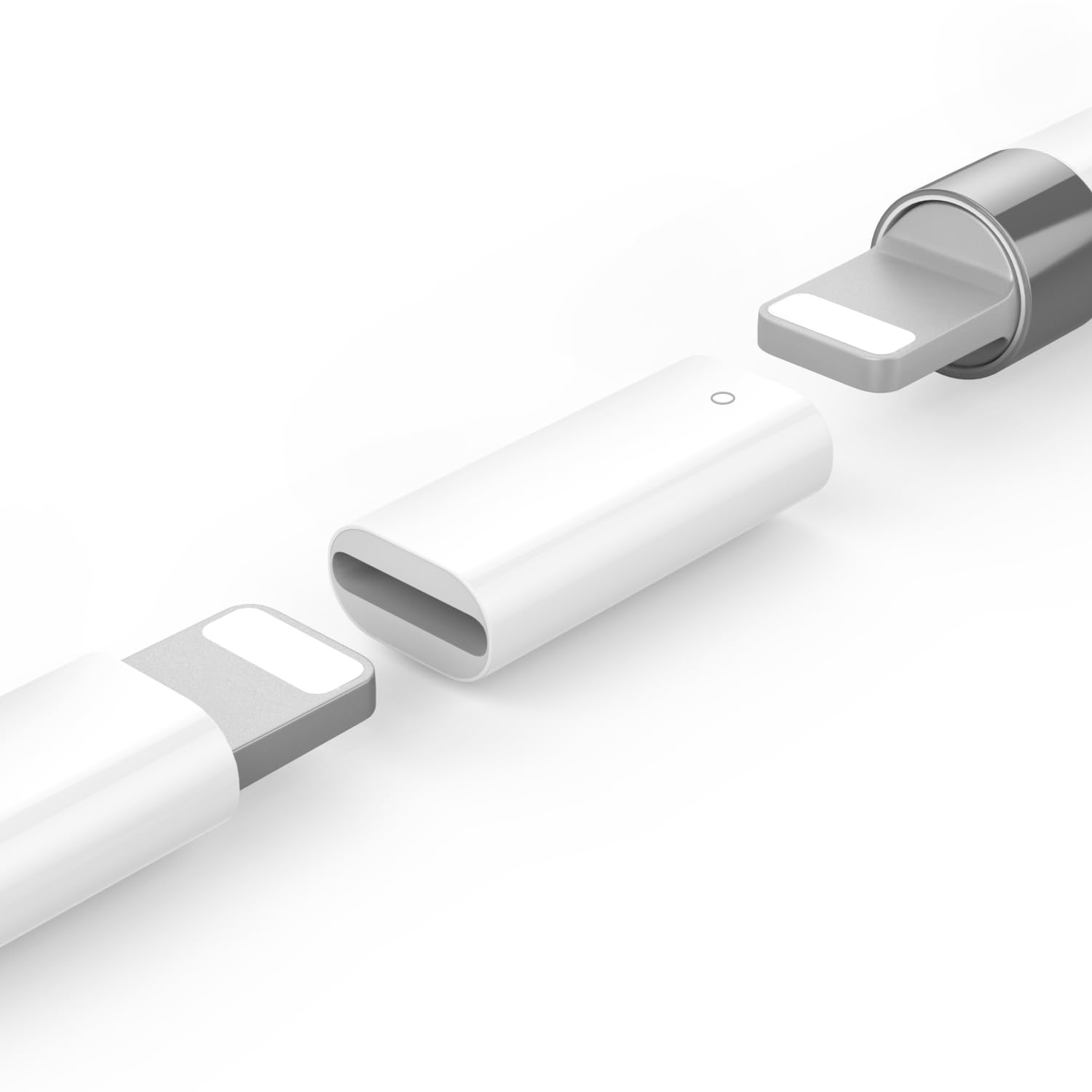 MoKo Apple Pencil 1st Generation Charger Adapter (2 Pack, White) - Compatible with iPad Air 3, iPad Mini 5, iPad Pro 12.9/10.5/9.7 - Perfect for Artists, Students & Professionals for Drawing, Note-Taking & Creative Work