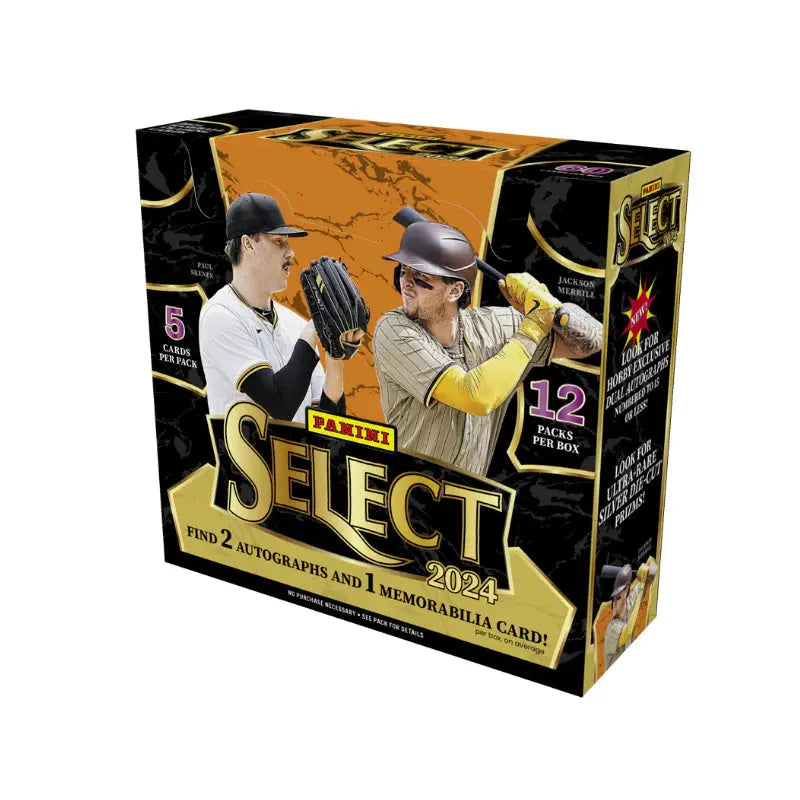 2024 Panini Select Baseball Hobby Box - Premium Trading Cards Collection for Collectors & Investors - Perfect for Sports Memorabilia Enthusiasts and Fantasy Baseball Fans