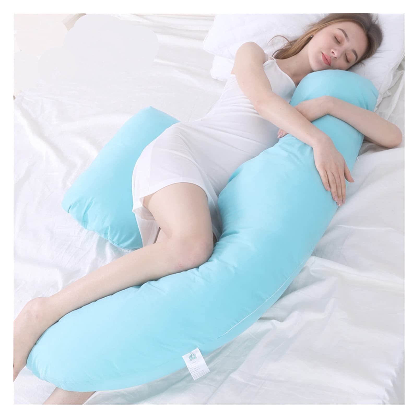 **Full Body H-Shaped Pregnancy Pillow for Sleeping – Maternity Support Cushion for Pregnant Women & Side Sleepers – Nursing Comfort & Back Pain Relief (Blue) – Perfect for Nighttime Rest & Postpartum Recovery**