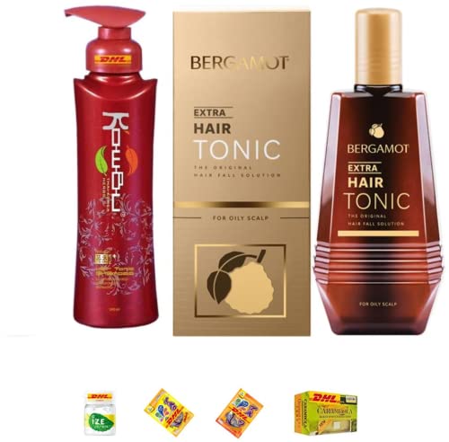 Kowbu Hair Growth Shampoo 240ml & Bergamot Hair Tonic 100ml Set - Anti Hair Loss Treatment for Thicker, Healthier Hair - Fast DHL Shipping - Perfect for Daily Hair Care Routine & Scalp Nourishment