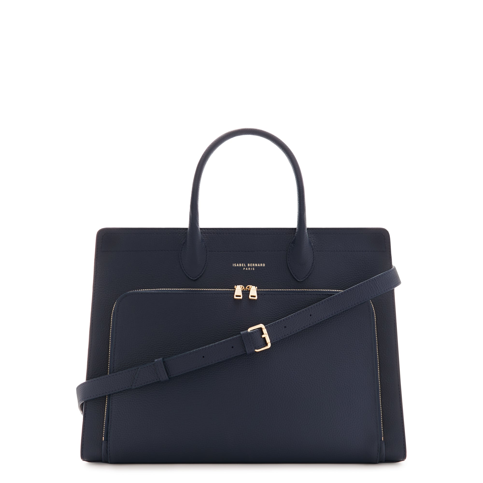 Honoré Nadine Blue Calfskin Leather Handbag with 16.4 Inch Laptop Pocket - Stylish Women's Work Tote for Office, Business Travel & Daily Commute