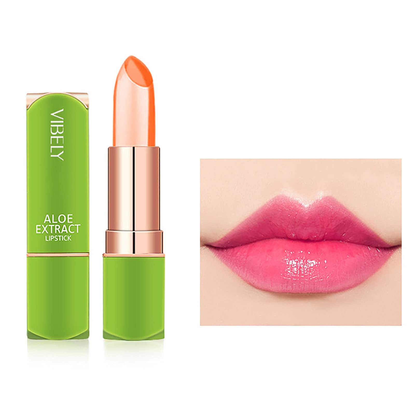 Natural Aloe Vera Color Changing Lipstick - Long Lasting Hydrating & Moisturizing Magic Jelly Lip Gloss with Plant Extracts | Perfect for Daily Wear, Date Night & Special Occasions