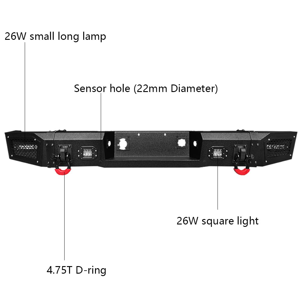 VIJAY Bumper for 2011-2014 Chevy Silverado 2500/3500 - Winch & Lights Ready | Off-Road Upgrade