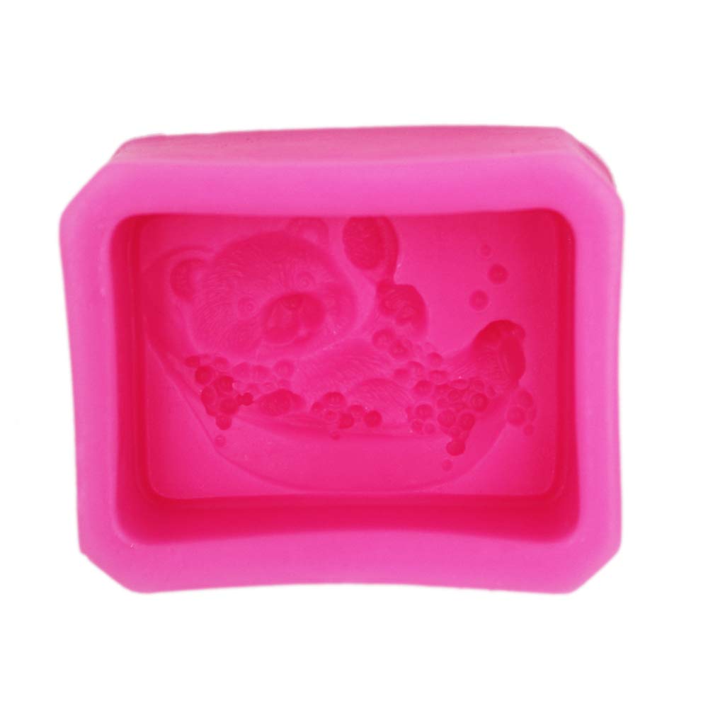 Premium Silicone Soap Mold - Cute Bear Shape for DIY Handmade Soap Making, Bath Bomb & Candle Crafts - Perfect for Home Spa, Gift Making & Bathroom Decor