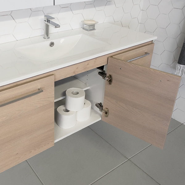 ADP Glacier Lite 30-Inch Bathroom Vanity Set with Ceramic Top - Double Sink Vanity for Bathroom Remodel, Modern White Vanity with Soft-Close Drawers (Perfect for Master Bath, Guest Bath & Small Bathrooms)