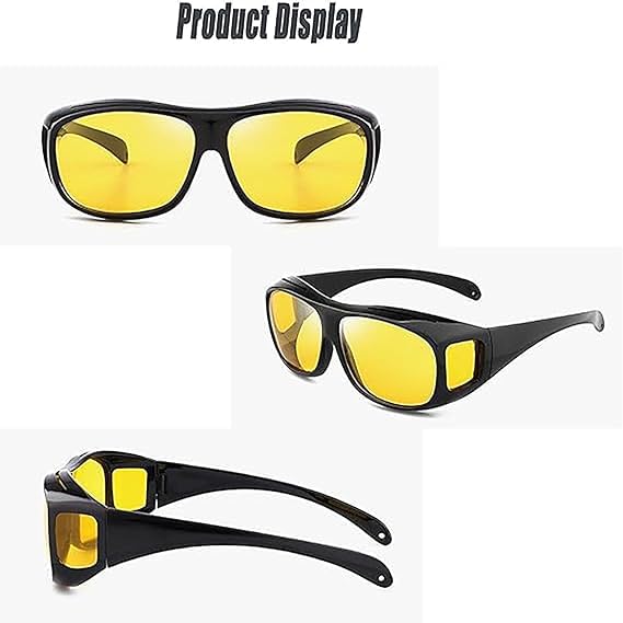 Fanyil Night Vision Glasses for Driving - Anti-Glare Night Driving Glasses for Men & Women - Perfect for Night Commuting, Road Trips & Low-Light Conditions