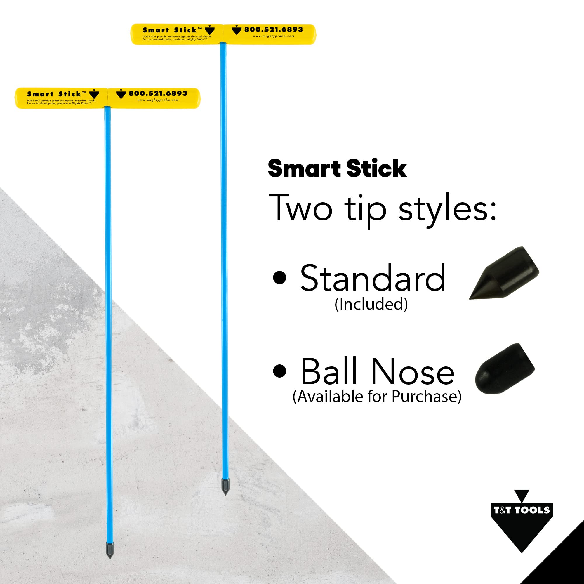T&T Tools Smart Stick 60-Inch Metal Soil Probe with T-Handle - 3/8