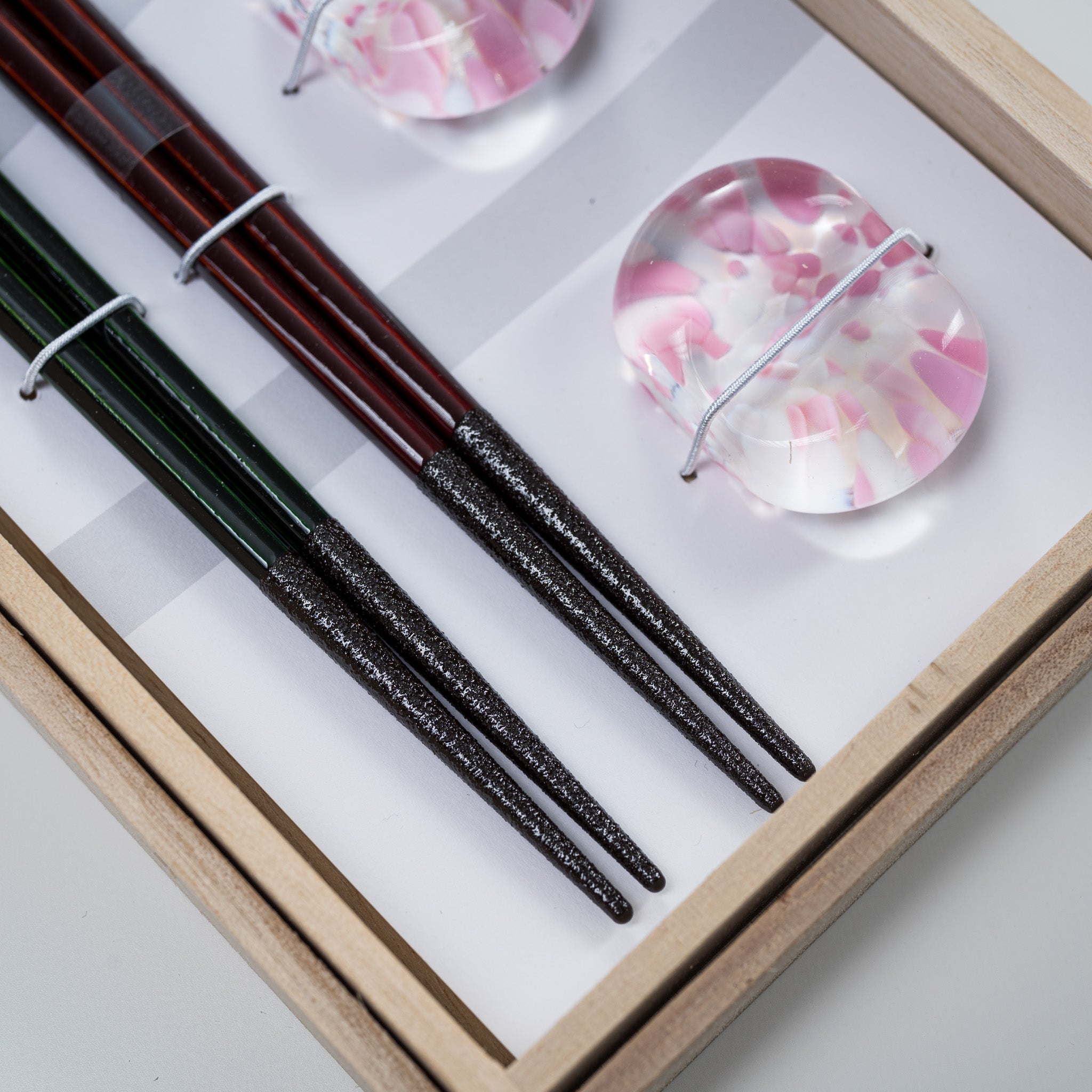 Premium Wakasa Lacquered Chopsticks Gift Set - Handcrafted Floral Design Japanese Chopsticks for Sushi, Asian Cuisine & Home Decor - Perfect for Weddings, Housewarming & Special Occasions