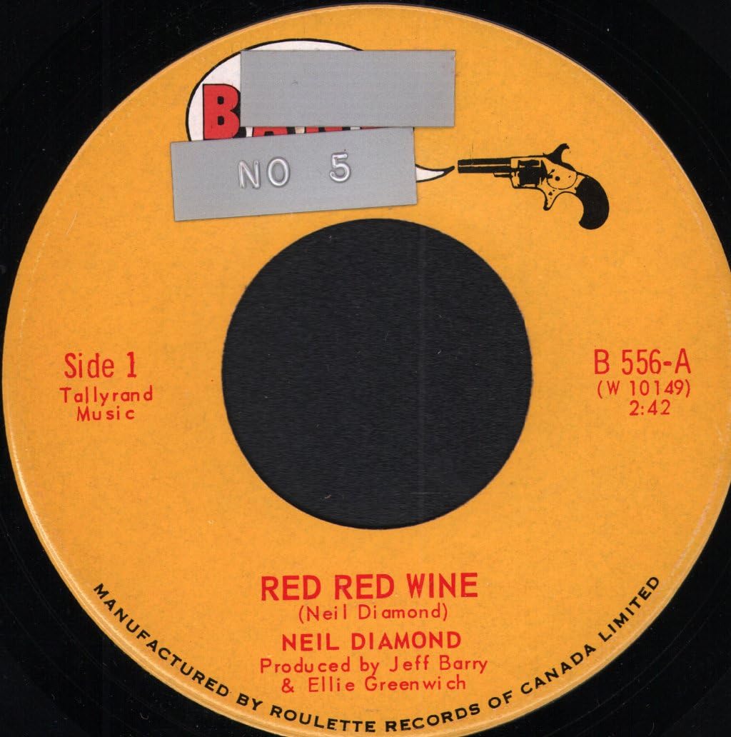 Vintage 45 RPM Vinyl Single - Red Red Wine / Red Rubber Ball - Classic Hits for Record Players & Music Collectors - Perfect for Retro Parties & DJ Sets