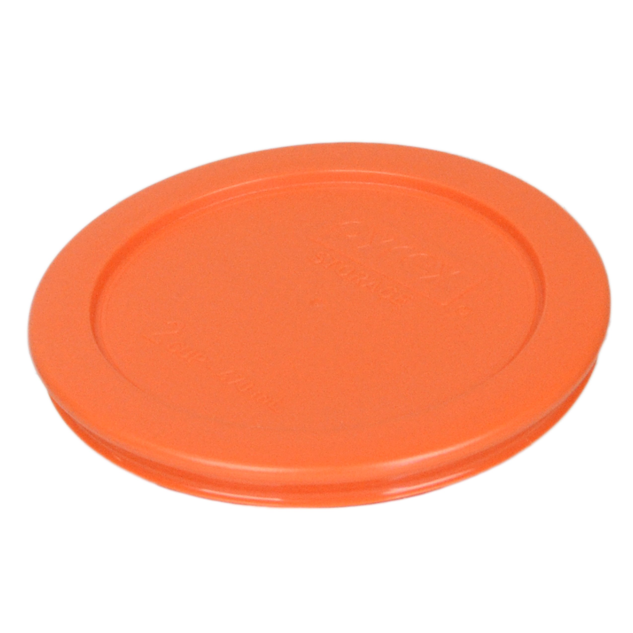 Pyrex 7200-PC 2-Cup Round Plastic Food Storage Lids Set - 1 Green, 1 Orange & 1 Cobalt Blue - Airtight & Durable - Made in USA - Perfect for Meal Prep, Leftovers & Refrigerator Organization