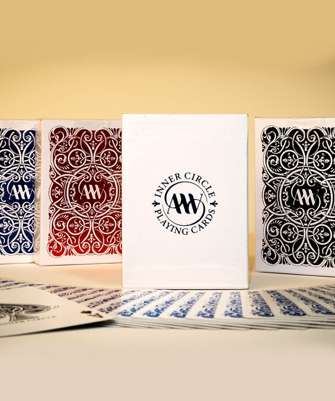 Asi Wind Inner Circle Black Playing Cards - Premium Magic Trick & Cardistry Deck for Performers and Collectors - Perfect for Close-up Magic, Card Flourishes, and Gifts