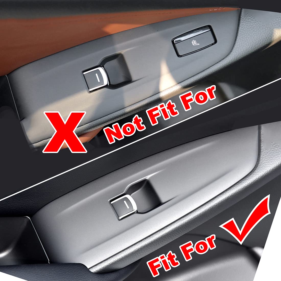 4-Piece Car Interior Door Window Control Panel Cover Trim Set - Brushed Black - Compatible with Honda Accord 2018-2022 Models - Upgrade Your Vehicle Interior - Perfect for Car Enthusiasts & DIY Auto Detailing