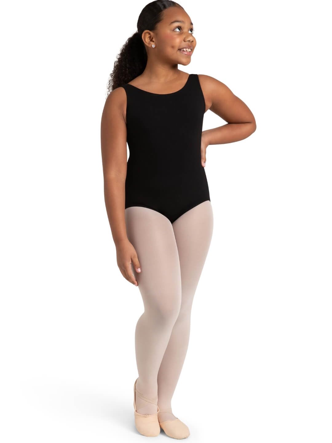 Capezio Girls High-Neck Tank Leotard for Ballet, Dance & Gymnastics - Comfortable Stretch Fabric for Practice & Performance