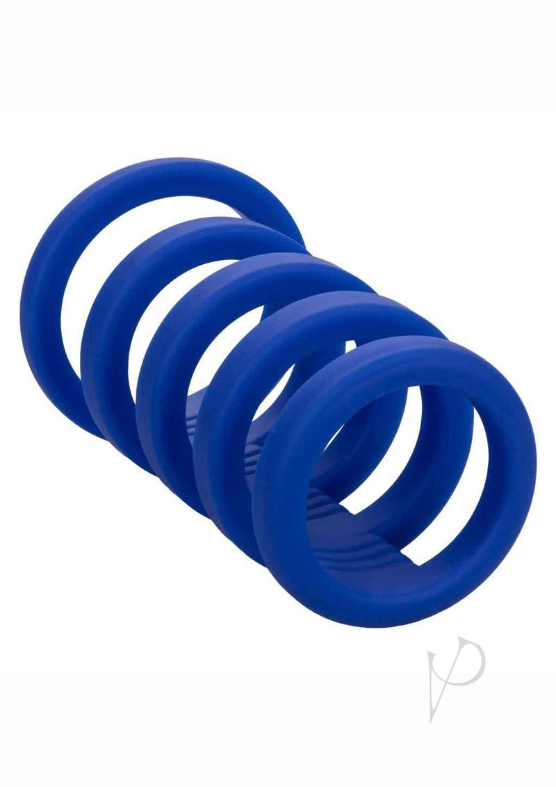 Admiral Xtreme Silicone Cock Cage - Comfortable Blue Male Chastity Device for BDSM, Lockable & Breathable - Perfect for Couples Play, Fetish Wear & Long-Term Use