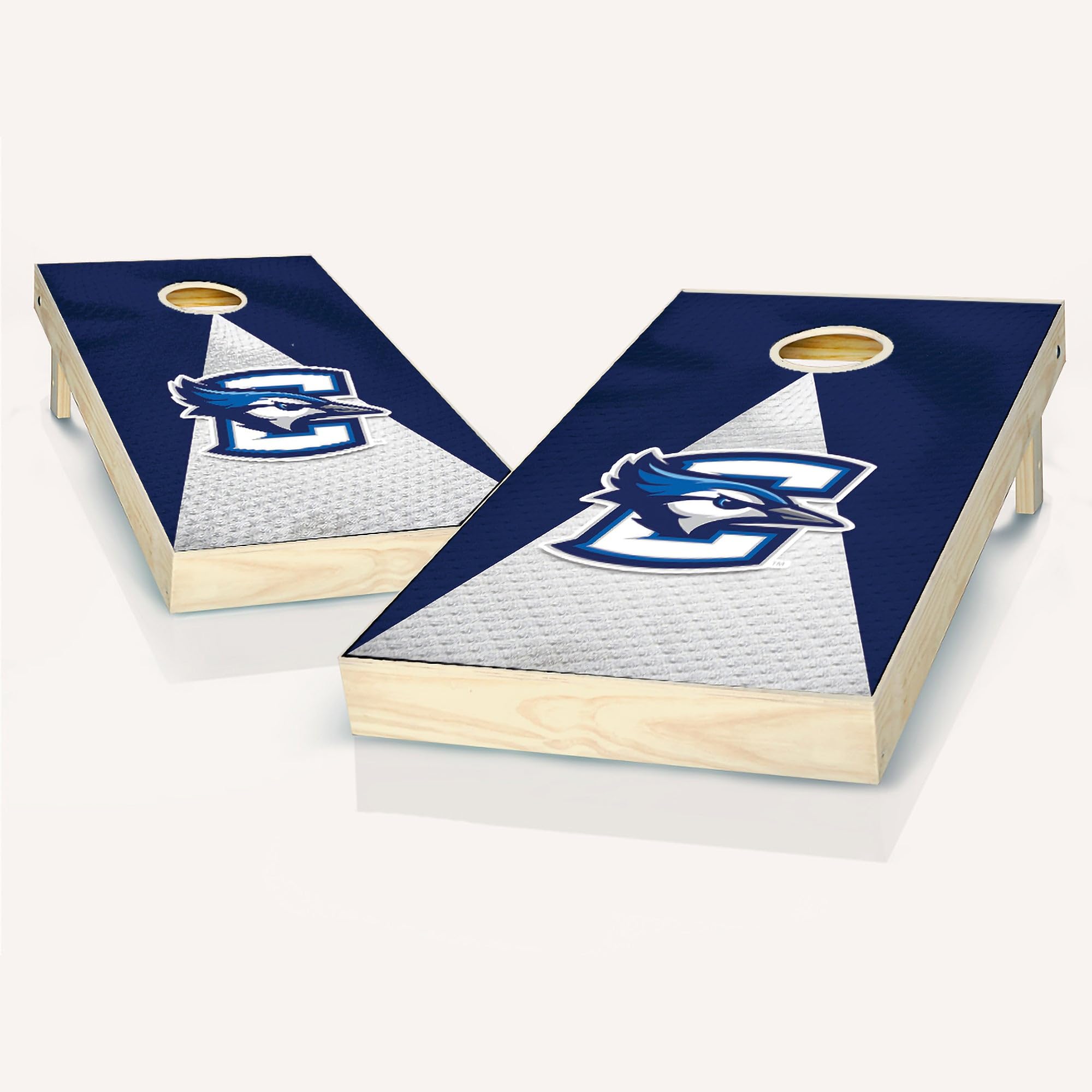 Skip's Garage Creighton Jersey Cornhole Board Set - Official Team Logo Design - Regulation Size Cornhole Game for Tailgating, Backyard Parties & Outdoor Events