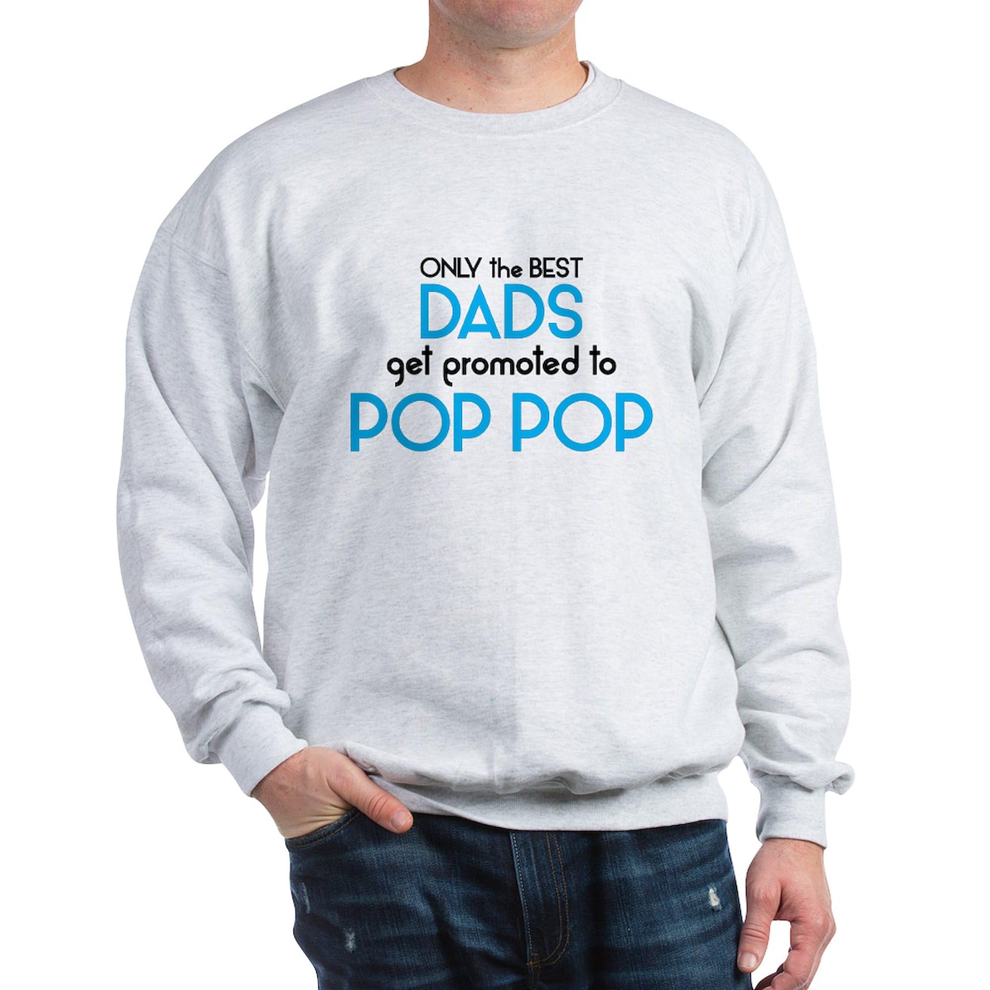 Best Dads Get Promoted to Pop Pop Sweatshirt - Classic Crew Neck Lightweight Pullover for Father's Day Gifts & Casual Wear