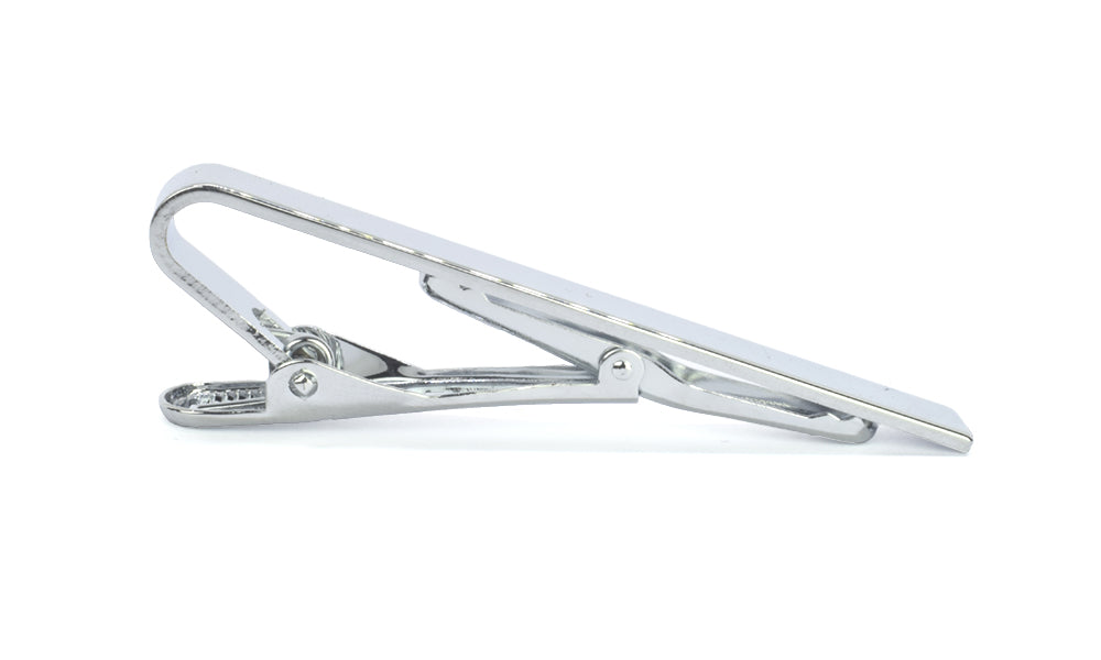 Silver Tie Bar Clip for Men - Classic Tie Accessory for Formal Wear, Weddings & Business Attire