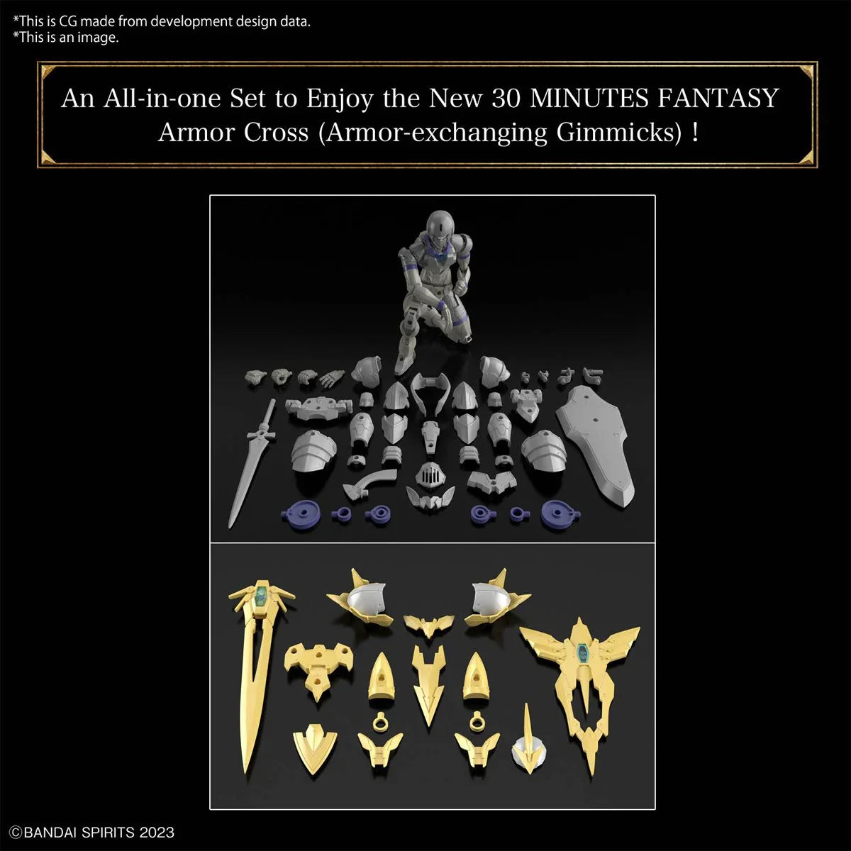 Bandai 30 Minutes Fantasy 30MF 1/144 Liber Holy Knight Model Kit - Build & Display for Anime Fans & Collectors - Perfect for Gundam Lovers & DIY Hobbyists